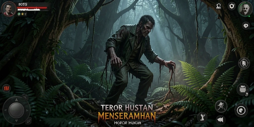 Tampilan mendalam game Horor Hutan yang penuh misteri