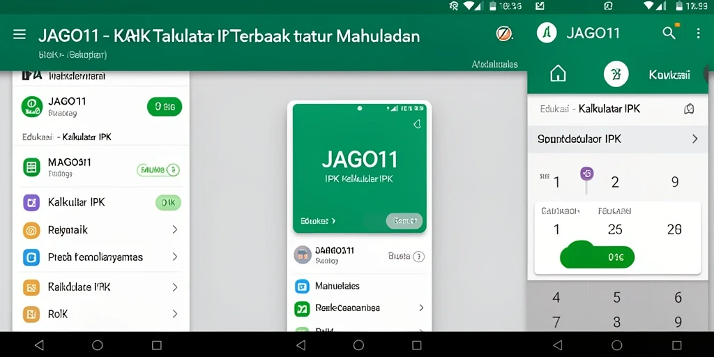 Tampilan antarmuka JAGO11 dengan fungsi Kalkulator IPK yang user-friendly.