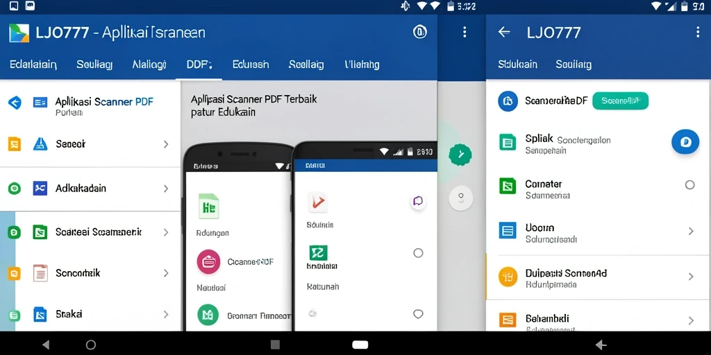 Antarmuka LJO777 menampilkan fitur pemindaian yang mudah digunakan.