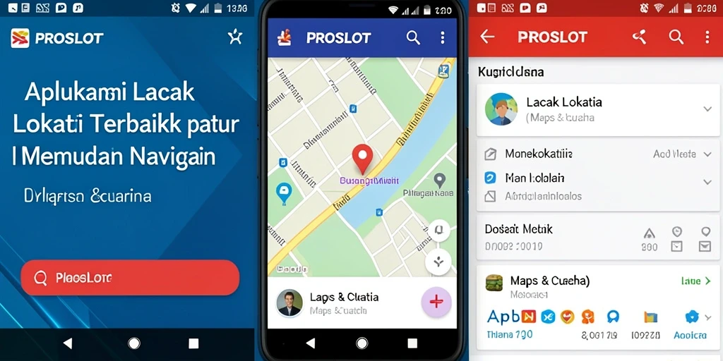 Tampilan antarmuka PROSLOT dengan fitur Lacak Lokasi yang intuitif.