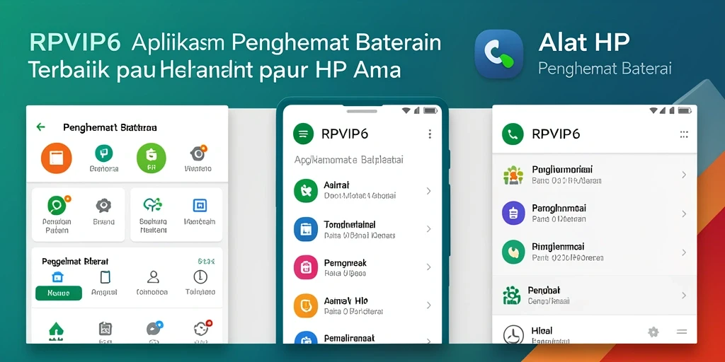 Antarmuka modern dan fitur Penghemat Baterai RPVIP6 yang efektif.