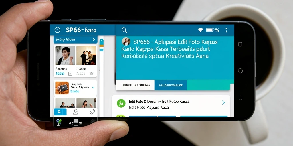 Antarmuka SP666 yang intuitif dalam Edit Foto Kertas Kaca.